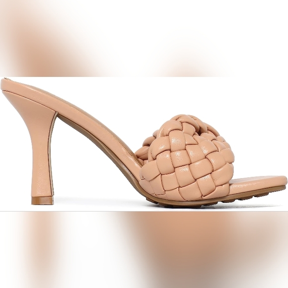 VIVIANLY Braided Woven Slide Slip-On Mule Heeled Sandals NWT - Picture 5 of 6